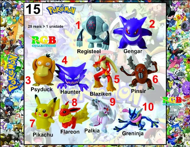 Miniaturas Pokémon XVI (venda por unidade ou coleção)