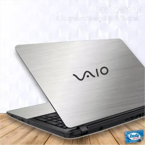 Película Skin Adesivo Proteção Para Notebook Vaio Fe15 15,6 - Tampa+ Interno+ Logo