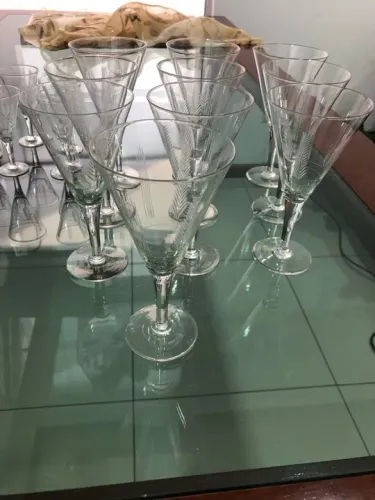 Taças de Cristal Lapidadas