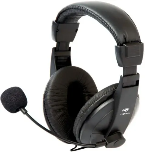 Headset Office C3Tech Voicer Comfort, P2, Preto, Com Fio - MI-2260ARC