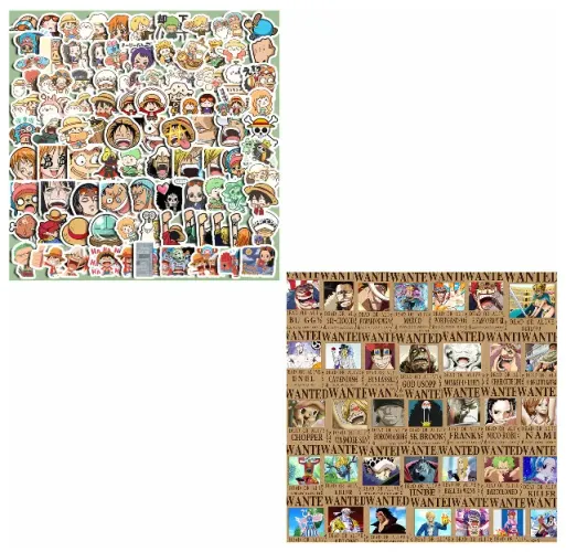 Kit 150 Adesivos de One Piece - Autocolantes Pcs Peças Unidades - Luffy Zoro Sanji Nami