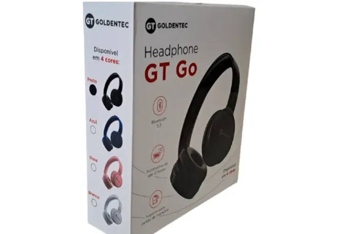 Headphone Fone de ouvido sem fio Goldentec Gt Go Original Novo