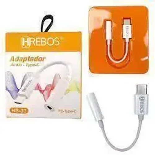 Adaptador P/ Conector Tipo C Macho X P2 Fêmea P/ Áudio Hrebos Hs 