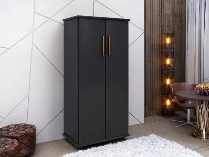 Multiuso Clássico 2 portas Preto Frete Grátis - Até 12x S/ Juros