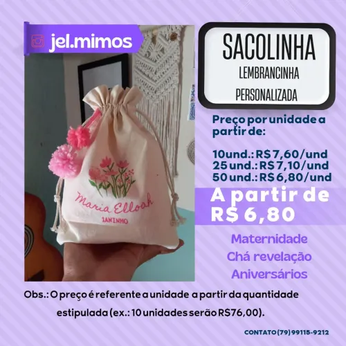 Sacolinhas Personalizadas para Lembrancinhas