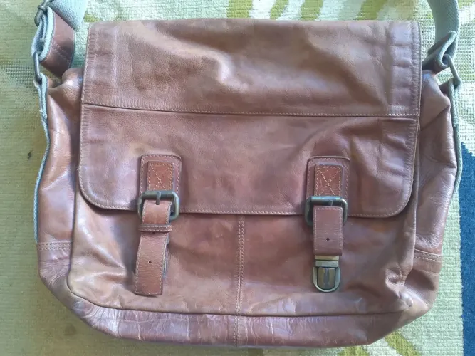 Bolsa de couro ombro fossil brand