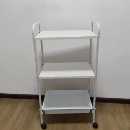 Carrinho Auxiliar Profissional com Rodízios - Ideal para Clínica, Estética e Salão