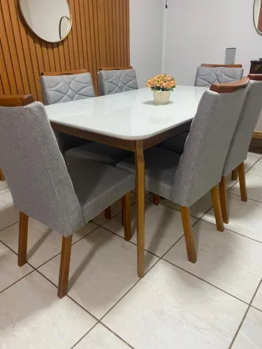 Mesa de jantar em madeira 160x90 georgi