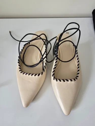 Sapatilha slingback AREZZO couro!