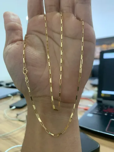 Corrente elo chapado ouro 18 com 10g