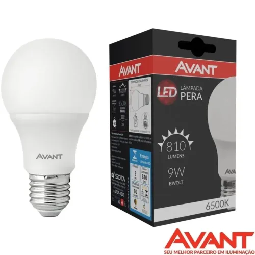 Lâmpada LED Avant Pera 9W 6500K 810 Lumens Bivolt