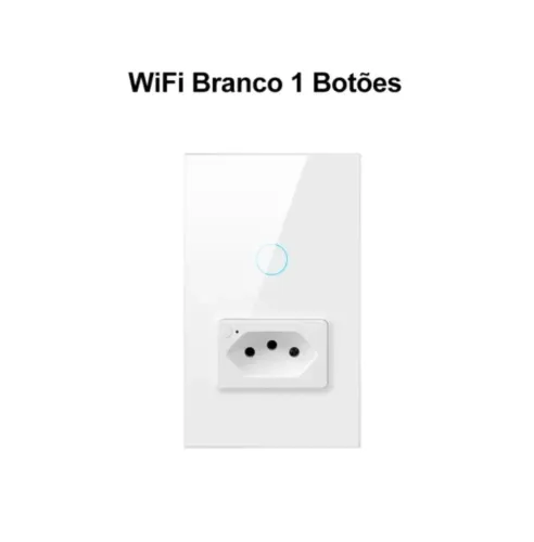 interruptor 1 botões avatto com tomada / Alexa