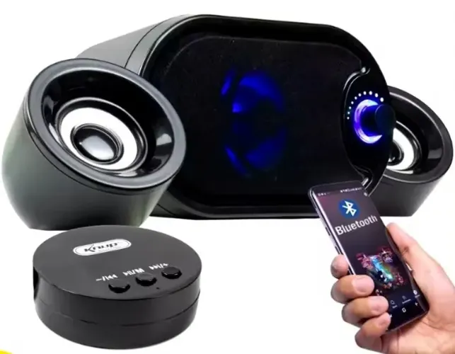 Caixa de Som Subwoofer Knup Bluetooth USB MicroSD e P2 KP-6018BH