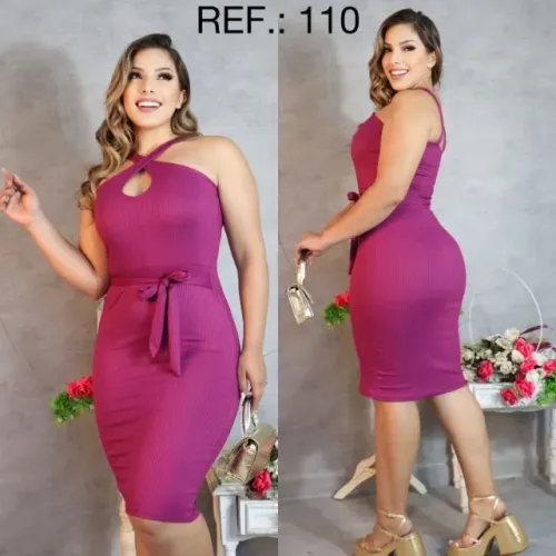 Vestido Canelado