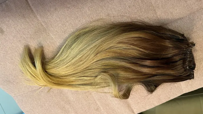 Mega hair loiro cabelo humano