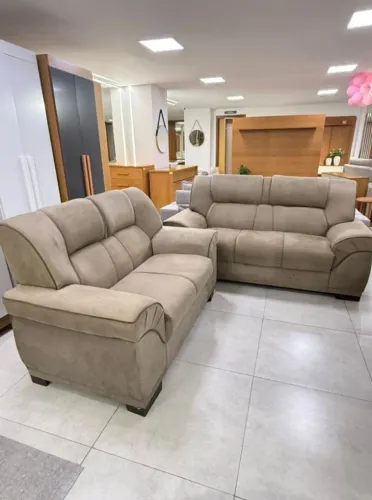 Conjunto Sofá Estofado 2x3 Lugares DIVIDIMOS EM ATE 10x SEM JUROS