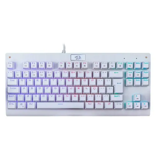 Teclado Mecânico 80% Redragon Dark Avenger White RGB Switch Black - WZetta