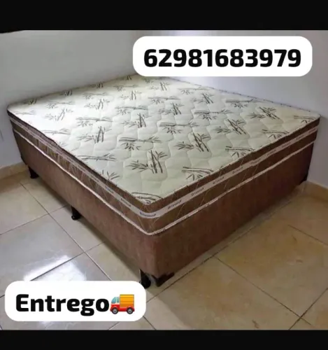 Cama box casal colchão d33 e suporte