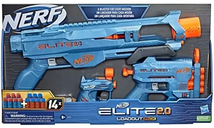 Nerf Lança Dardos Elite 2.0 Kit Loadout com 3 Lançadores