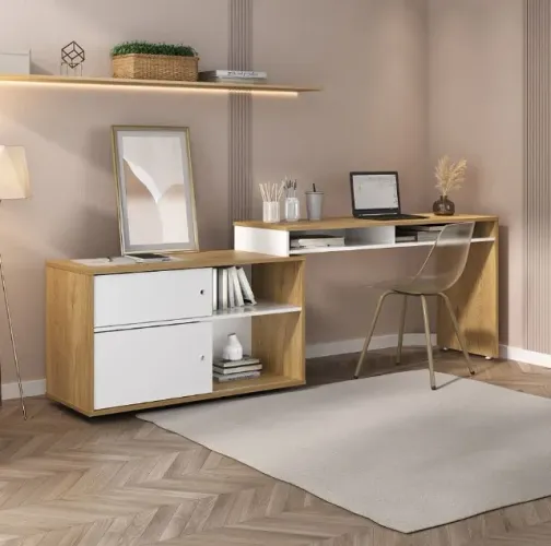 Escrivaninha Flex - Escrivaninha para Escritório - Mesa para Escritório e Home Office