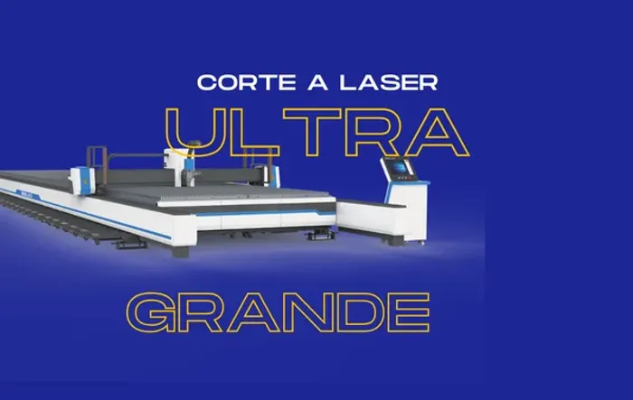 CORTE LASER DE FIBRA COM 3000W E MESA EXTRA GRANDE 2500X6000