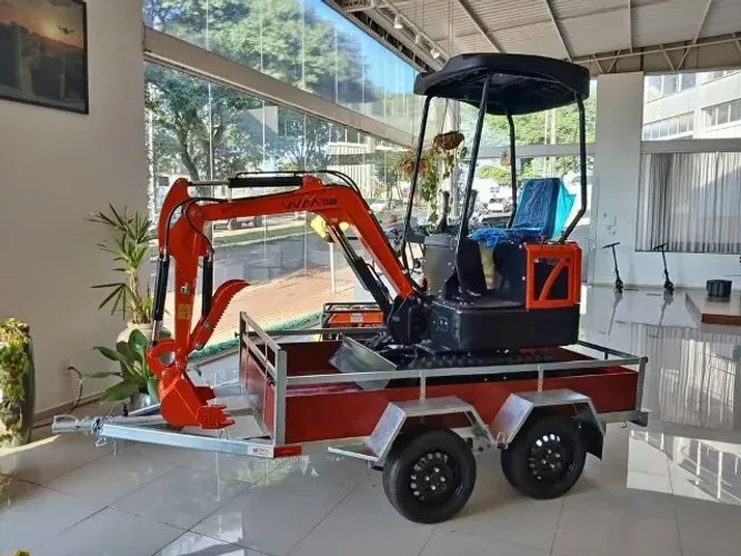 Reboque para mini escavadeira fazendinha dacla