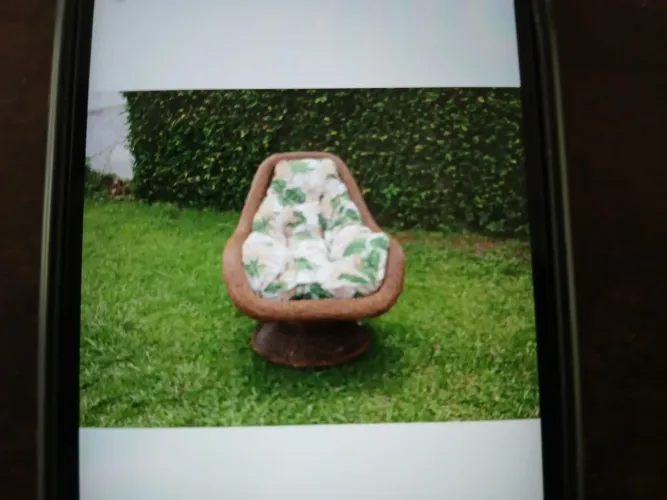 Cadeira giratória 360° e Balanço em Junco Natural