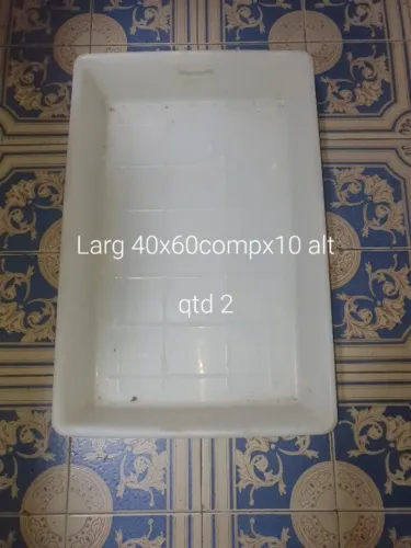 Kit com 6 Bandejas de Plastico 12 Litros Nº4 30x48x8