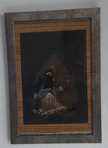 Vendo Antigo Quadro Pintado Sobre Folha Oriente Medio (Usado) .decada 60/70