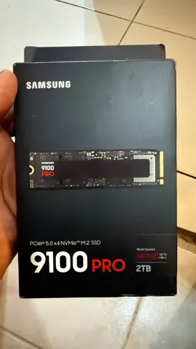 Ssd Gen5 2tb 14700mb/s Samsung 9100 Pro M.2 Nvme Pcie 5.0 Ge Preto.