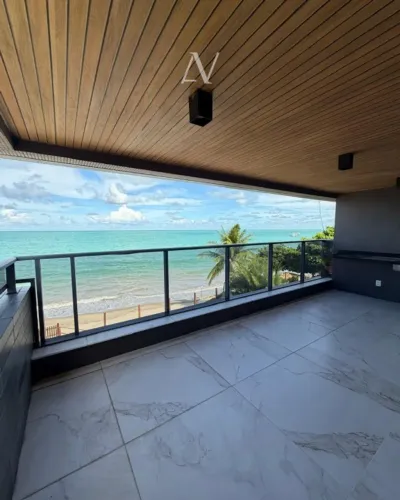 Apartamento Pé na Areia em Camboinha | 176m² | 3 Suítes | Vista Mar
