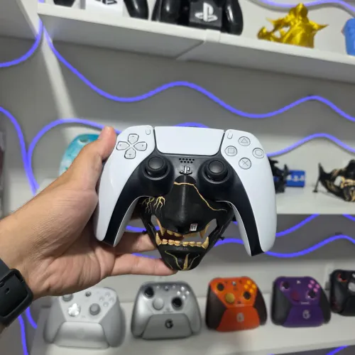 Controle Original para PS5, PlayStation 5, Manete branca DualSense com analógico Magnético