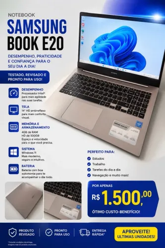 Vendo um notebook sansung E20