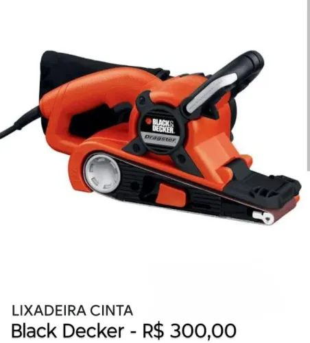 Lixadeira de Cinta Black+Decker - Dragster