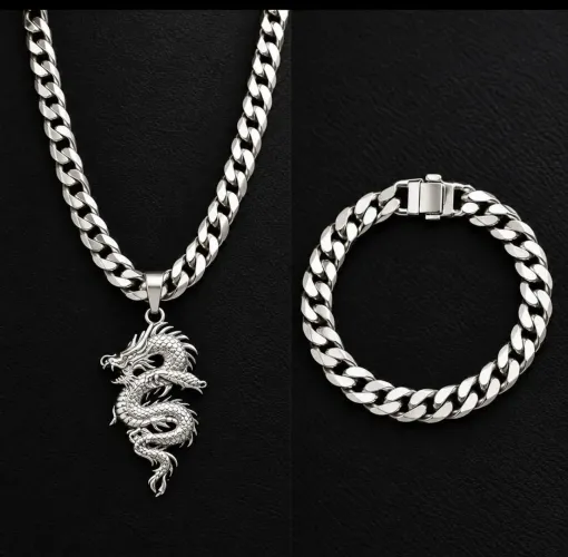 Corrente + Pulseira Prata 925