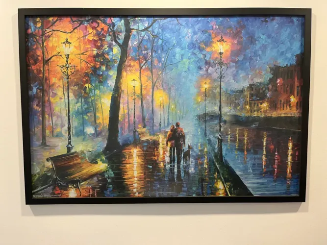 Quadro grande Afremov moldura preta