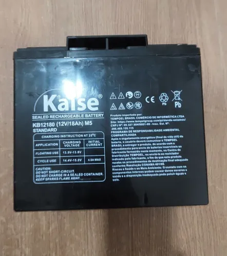 Bateria estacionária Vrla 12v 18ah Kaise KB12180