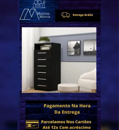 GRANDE PROMOÇÃO CÔMODA 06 E 07 GAVETAS ENTREGA GRATIS ACEITA CARTÃO