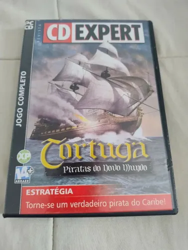 Jogo Antigo PC CD-ROM Completo Tortuga - Piratas do Novo Mundo - Revista CD Expert