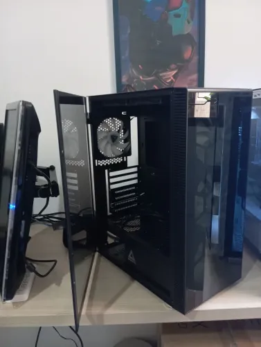 Gabinete gamer montech x3 glass + 8 ventoinhas