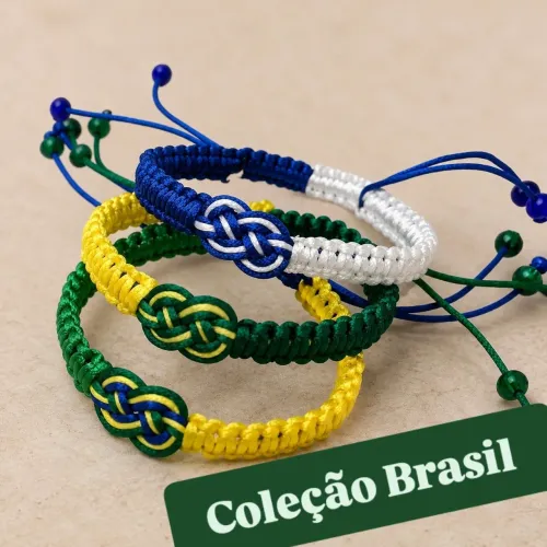 Pulseira Macramê coleção Brasil 