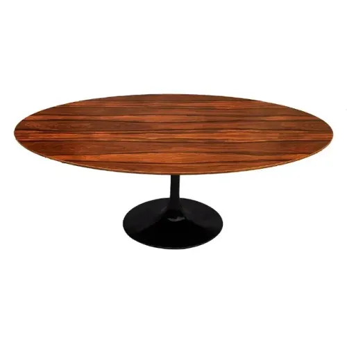 Mesa Saarinen Oval Pau Ferro 1,60mtx0,90cm - Preta