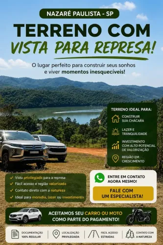 Vendo meu terreno em Nazaré Paulista