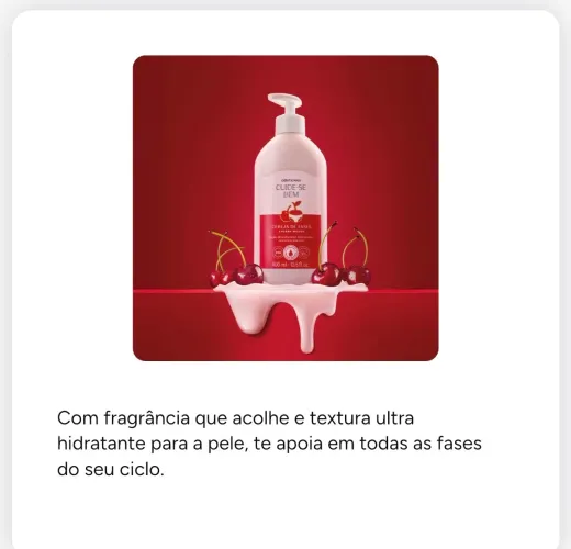 Loção cereja de fases