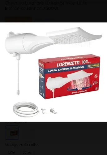 Chuveiro Lorenzetti Shower Ultra Eletrônico