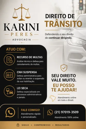 Atuo com: ? Lei Seca ? CNH suspensa ? Recursos de multas ? Problemas com IPVA e protesto