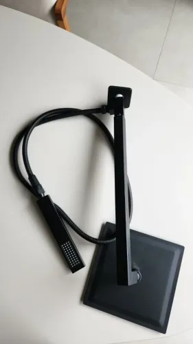 Ducha preta inox com desviador e chuveirinho 20cm Pingoo