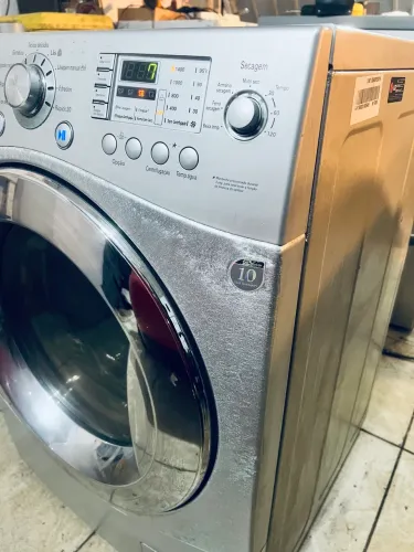 Máquina Lavar Lg Direct Drive 10kg cor Prata Purpurina 220v