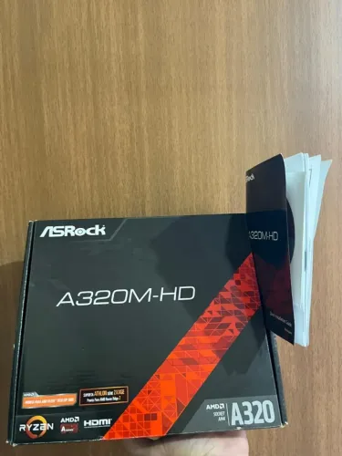 Placa-Mãe ASRock A320M-HD AM4 - Funciona com Vídeo Integrado