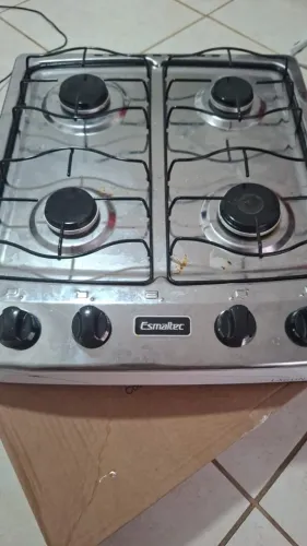 Fogão de Mesa Esmaltec 4 Bocas Inox - Ótimo Estado - R$ 200
